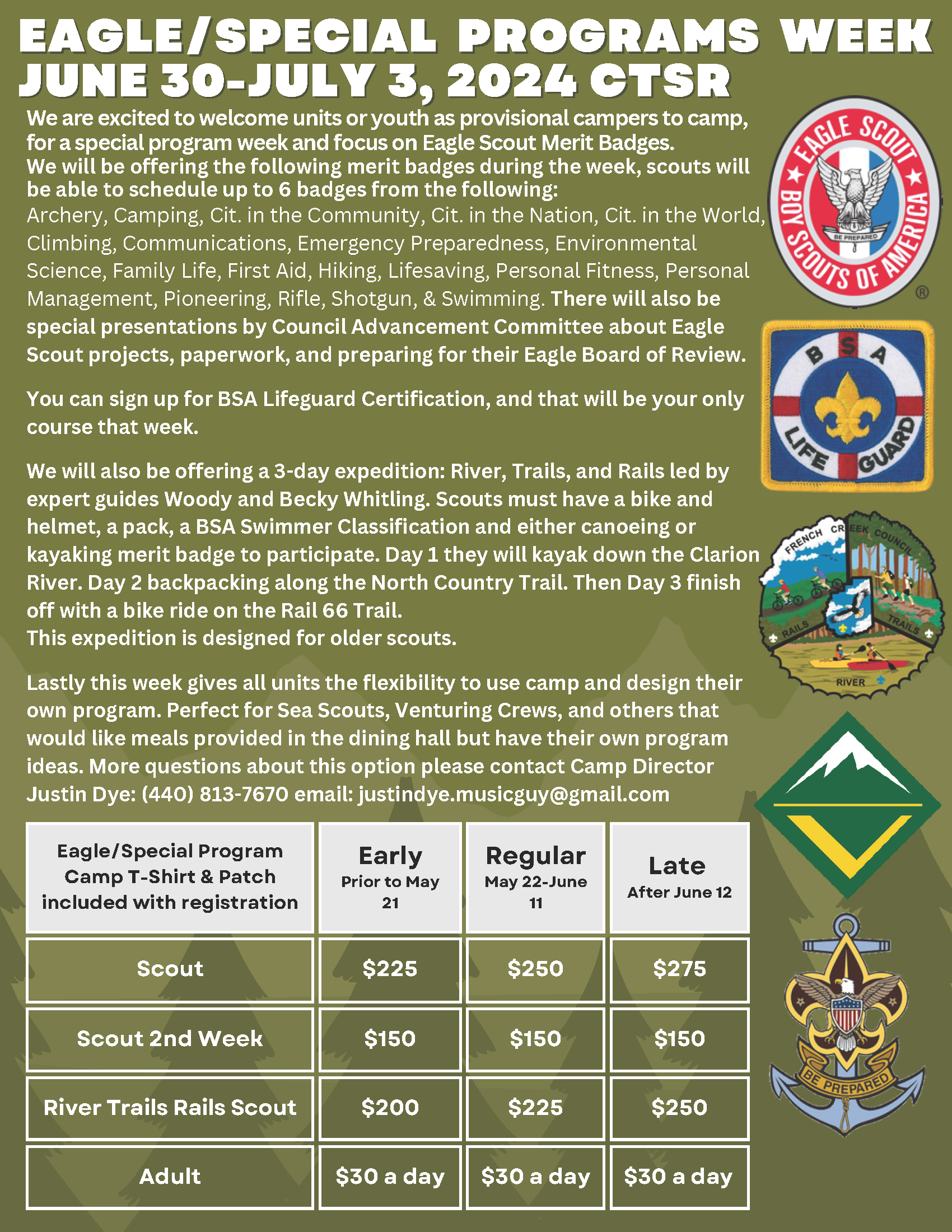 Scouts BSA Summer Camp French Creek Council, BSA